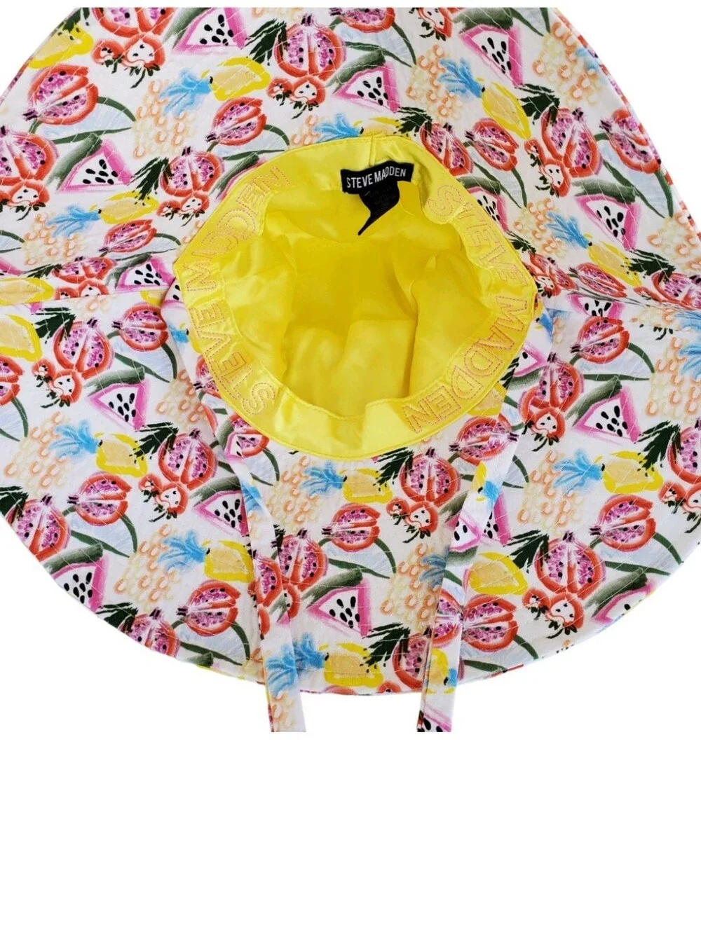 Steve Madden Floppy Wide Brim Packable Sun Hat With Chin Ties